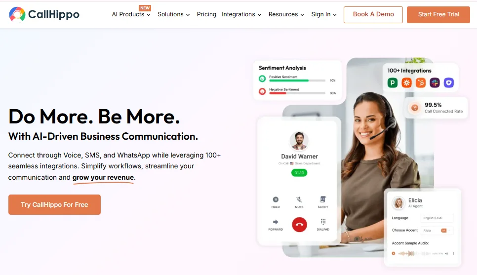 CallHippo Homepage