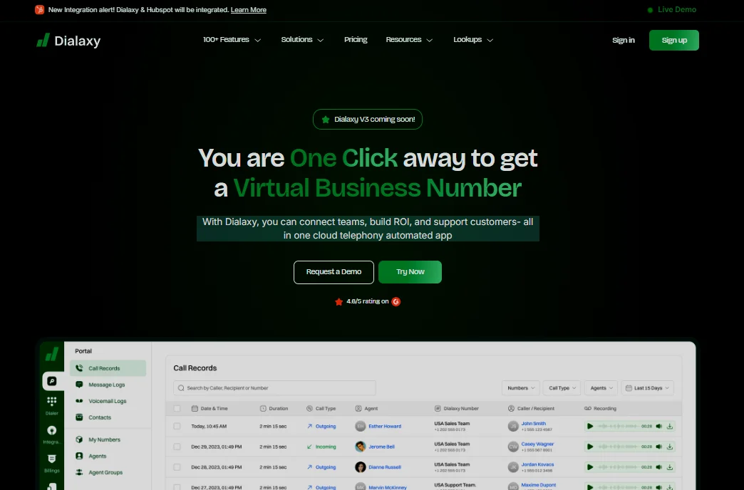 dialaxy homepage