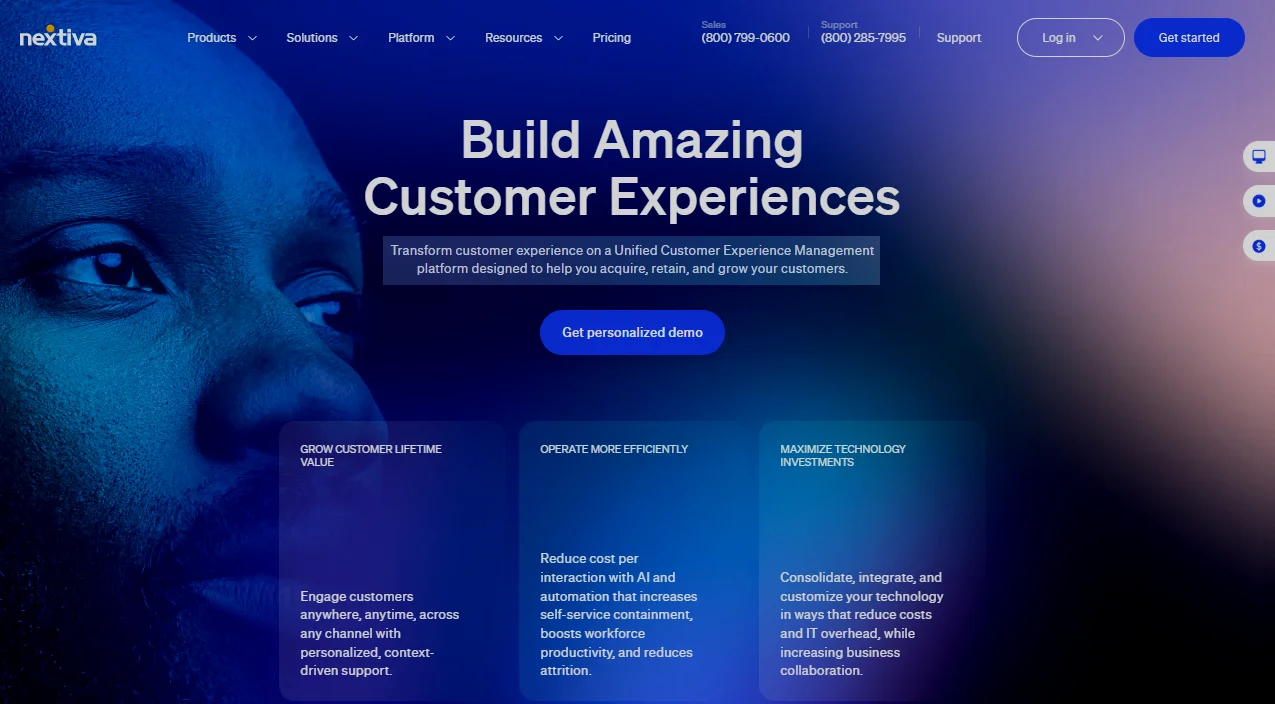 Nextiva homepage