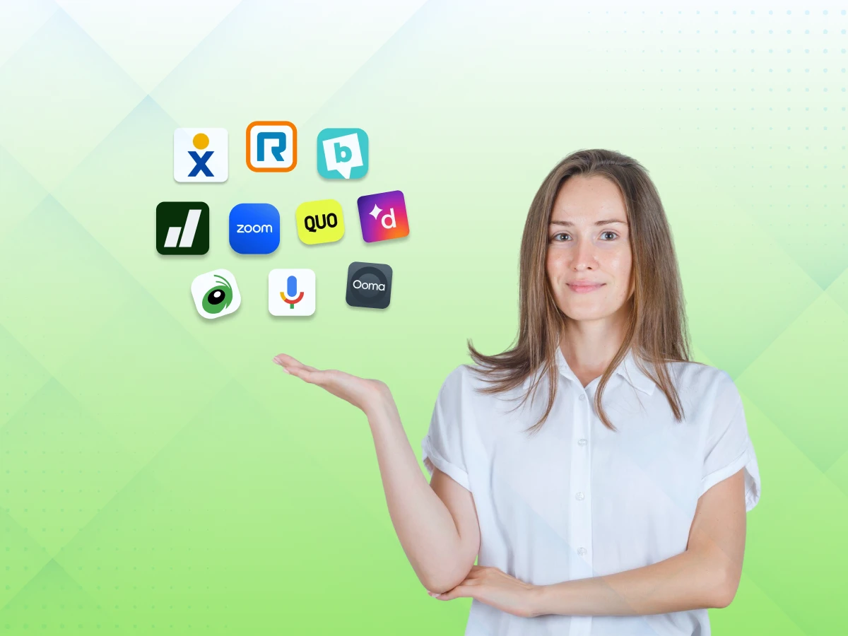 A Girl Showing Cheapest VoIP Service providers for Small business.
